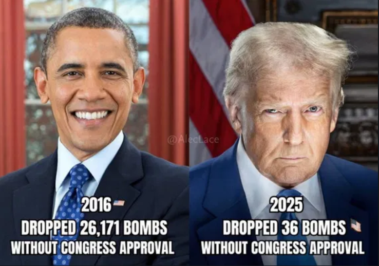 Meme comparing Obama to Trump.