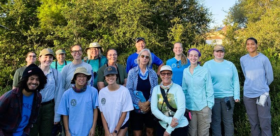 A group of happy Jay Watch volunteers