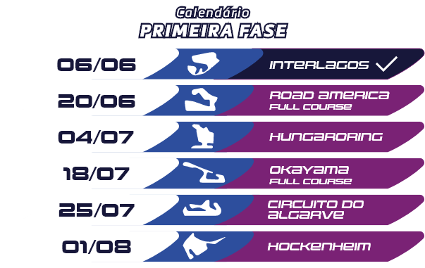 Calendário PRIMEIRA FASE