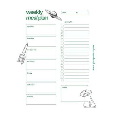 WEEKLY MEAL PLAN Digital Planner