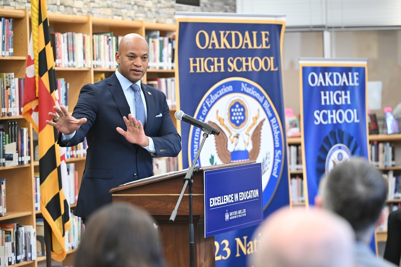 Governor Moore at Oakland High School