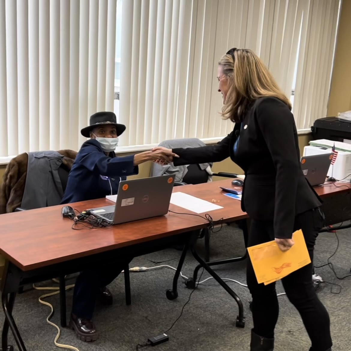 Secretary Benson voting in Detroit 