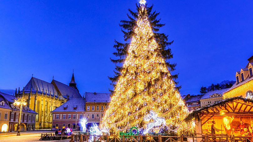 Mercado navideño en Brasov, Rumanía