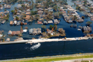 Aerial view of New Orlean's Lower Ninth Ward after Hurricane Katrina