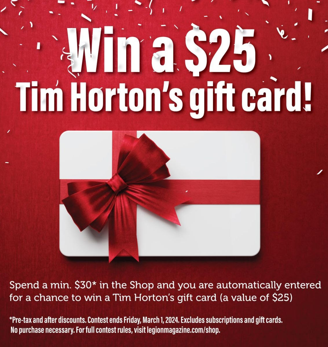 Win a Tim Horton’s gift card