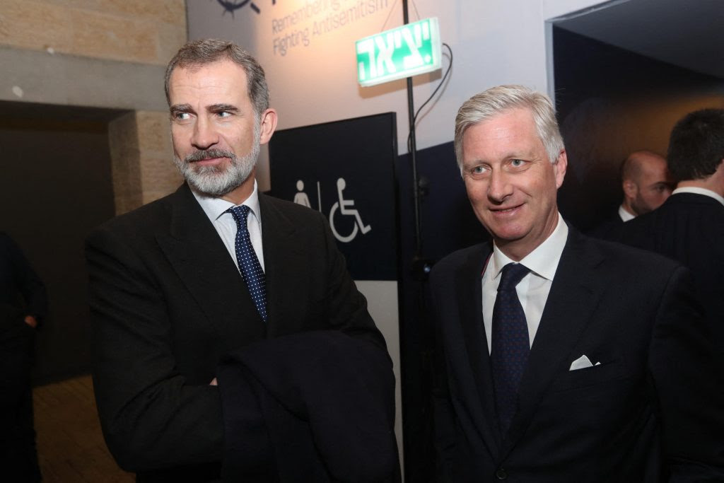 Le roi Philippe de Belgique avec le roi Felipe VI d'Espagne à Jérusalem en janvier 2020 @BelgaImage