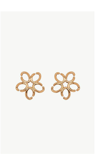 Small O Flower Earrings