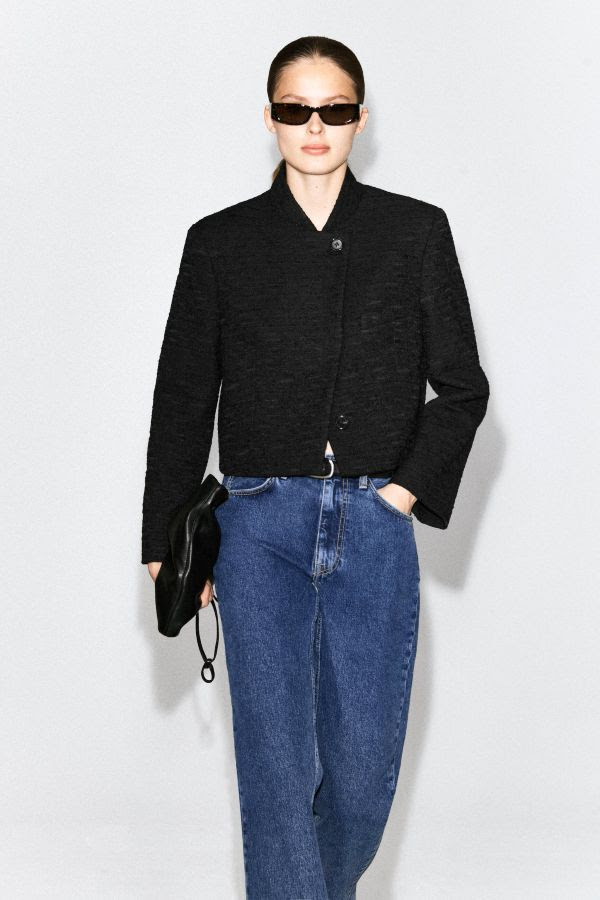 COS AW26 Outerwear collection 7 Cropped structured jacquard blazer