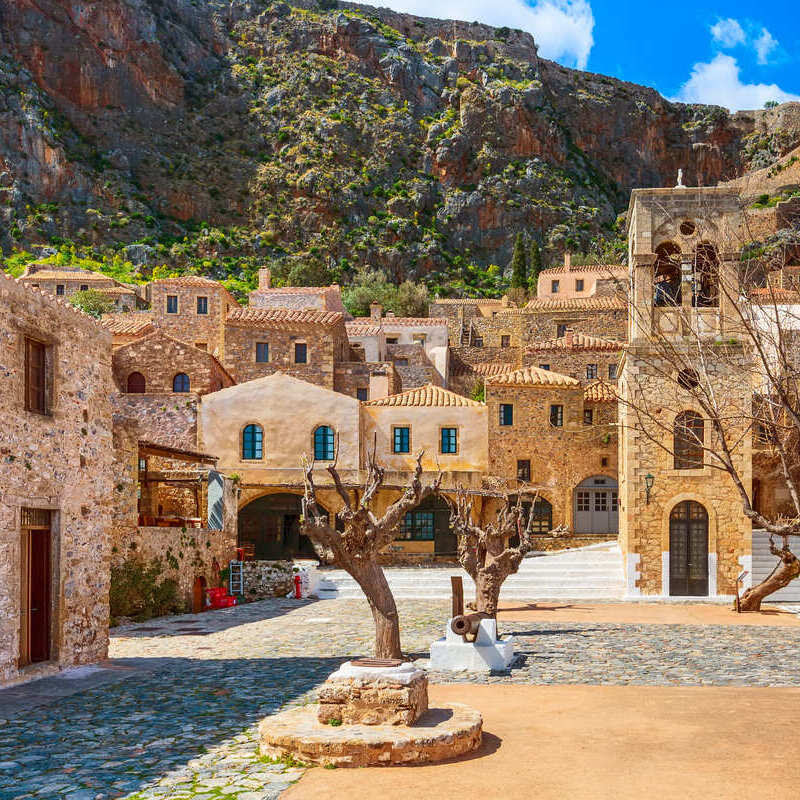 Picturesque Old Town Of Monemvasia, Greece, South Eastern Europe