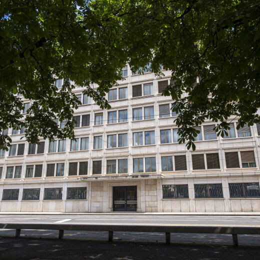 Le bâtiment du siège de la banque Mirabaud & Cie, à Genève, 5 août 2021.