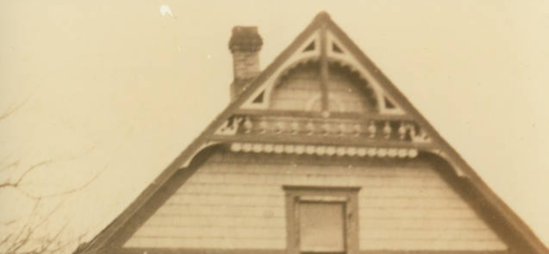 Roof of historic photograph of house, circa 1905