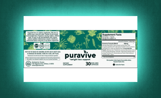 Puravive Supplement Facts Label