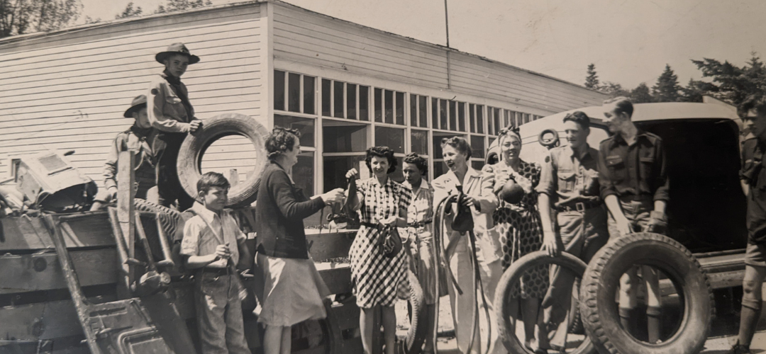 Oswego civil defense crew during a rubber drive