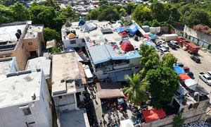 Vista aérea de Puerto Príncipe.