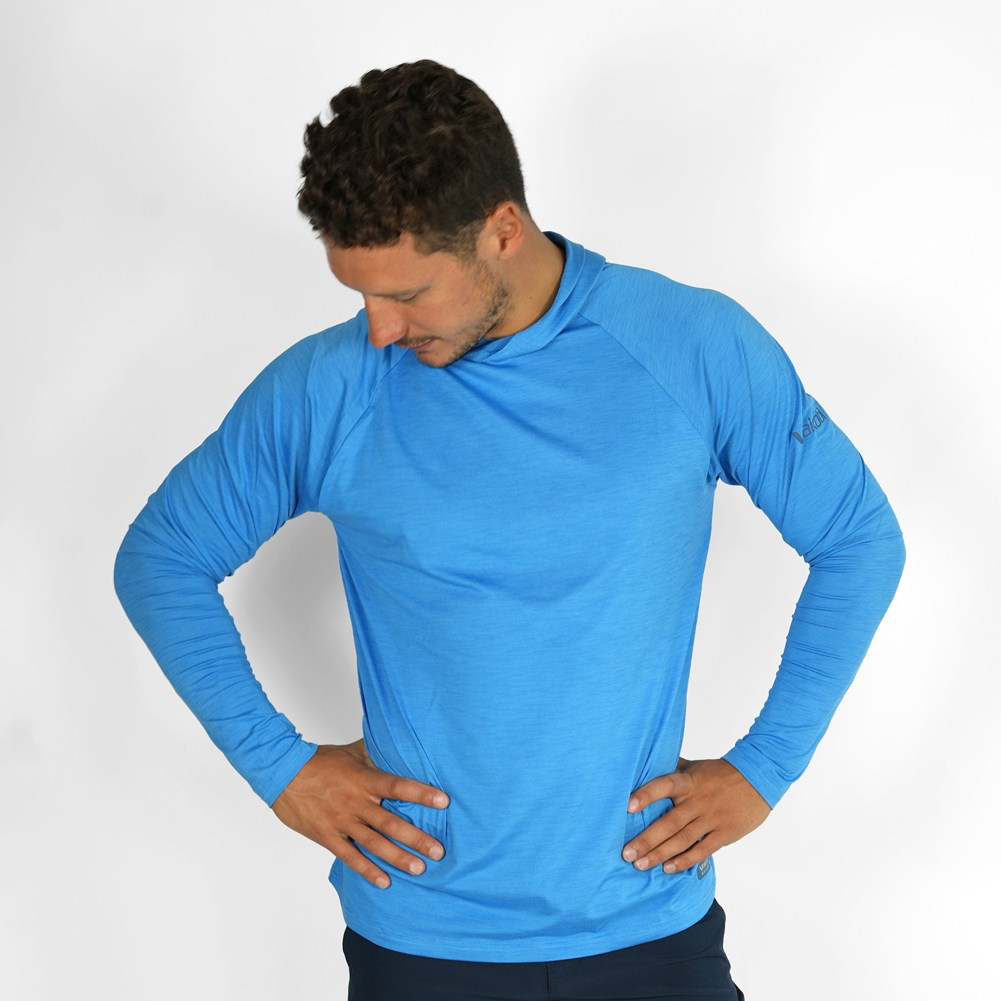 Image of UV Ocean Tech L/S Hooded Top - Cyan