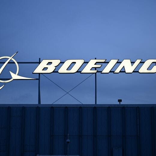 (FILES) (FILES) The Boeing Co. logo is displayed outside of company offices near Los Angeles International Airport (LAX) in El Segundo, California on January 18, 2024. Aviation giant Boeing on July 15, 2024 announced that it had finalized a firm order with leasing company Aviation Capital Group for thirty-five 737 MAXs, its flagship aircraft, worth almost $4.5 billion at list price. (Photo by Patrick T. Fallon / AFP)