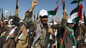 yemen rebeldes huties ansarullah banderas palestina foto efe