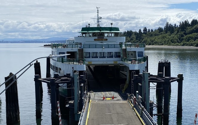 Ferry at a dock