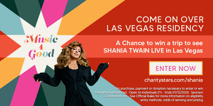 Shania Twain Contest for Charity Stars