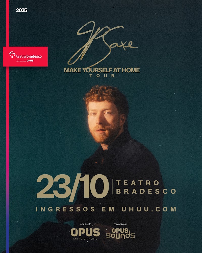 JP Saxe, artista canadense dono do hit "If The World Was Ending", faz estreia no Brasil com show no Teatro Bradesco, em São Paulo