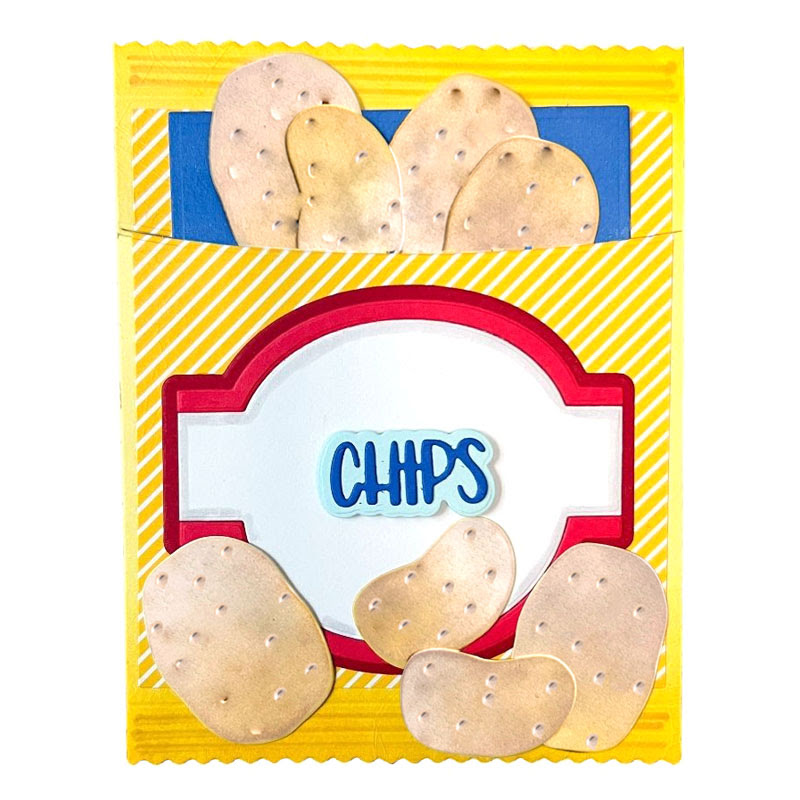 Image of Bag of Chips A2 Card Dies Set of 20