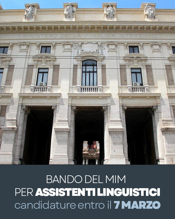 Bando del MIM per assistenti linguistici in lingua italiana - candidature entro il 7 marzo 2025