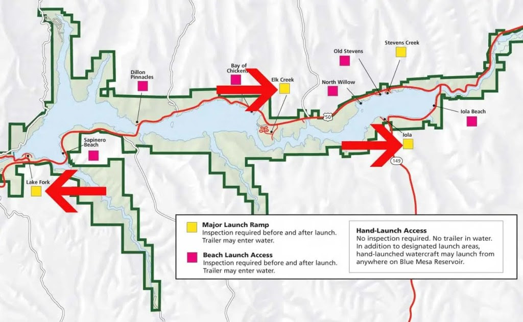 Map of three collection point locations