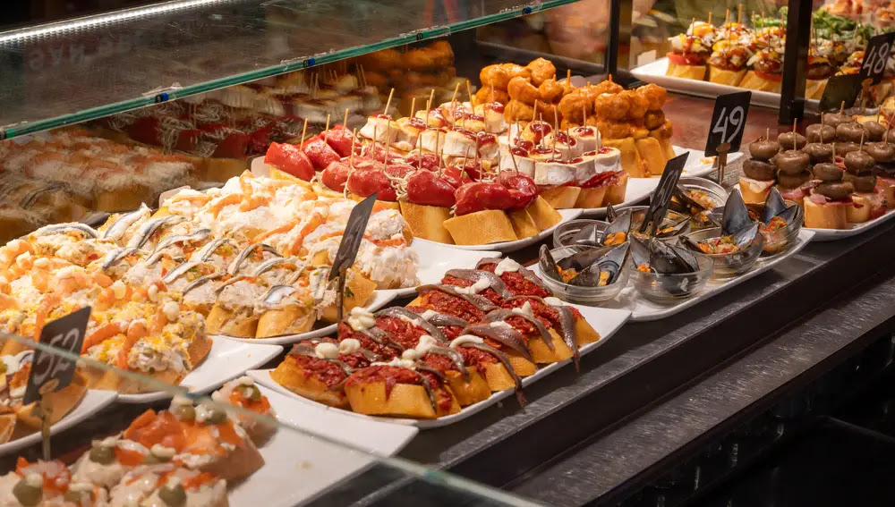 Los famosos pintxos en Bilbao