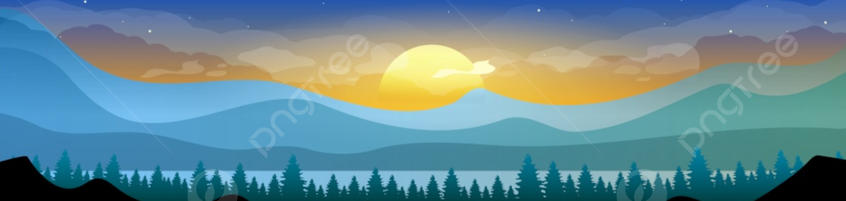 Decorative sunrise banner.