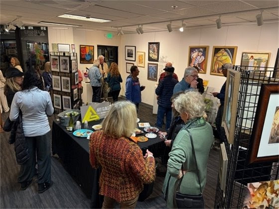 visitors enjoying the Art Guild at Avon