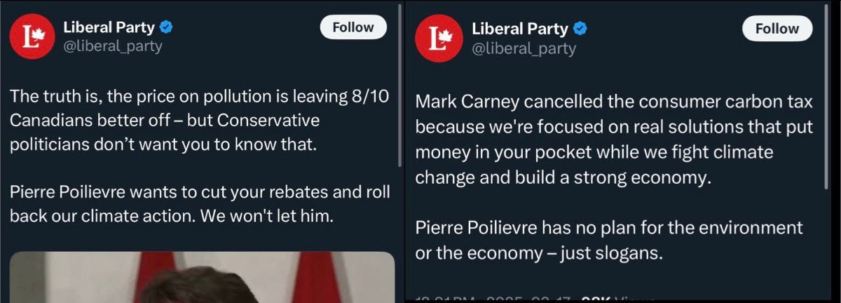Hypocrite. The Liberal Party of Canada for praisoing Mark Carney for doing the exact thing they condemned a year before.