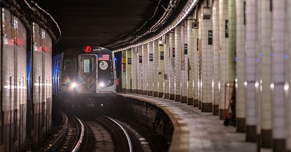 Subway train in NYC