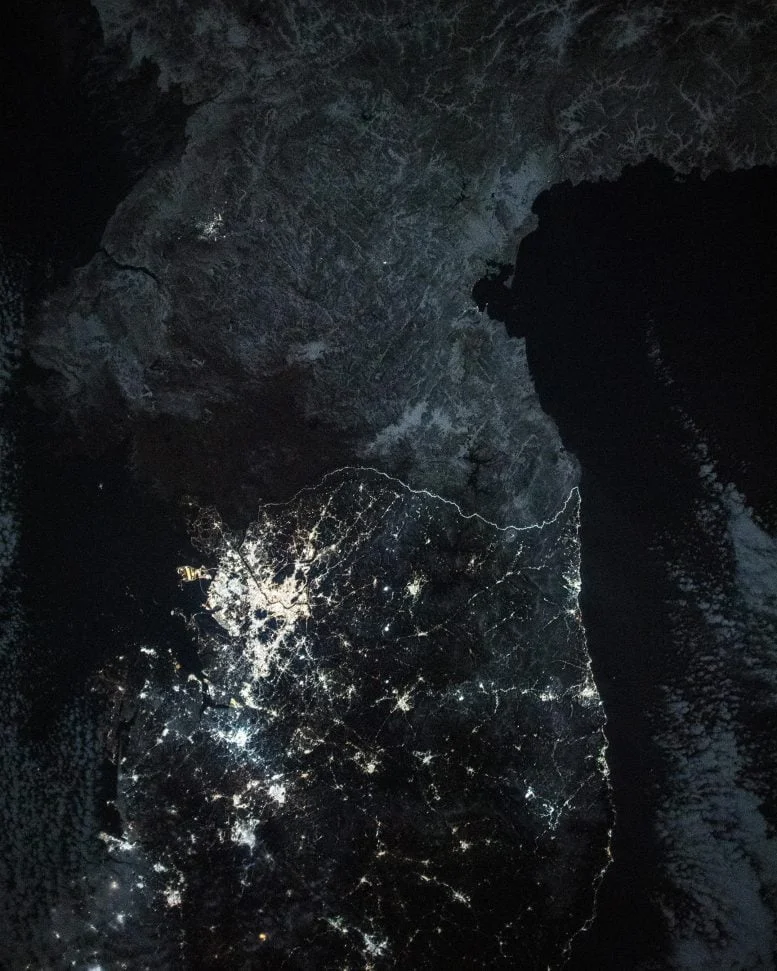 Korean Peninsula at Night 2024