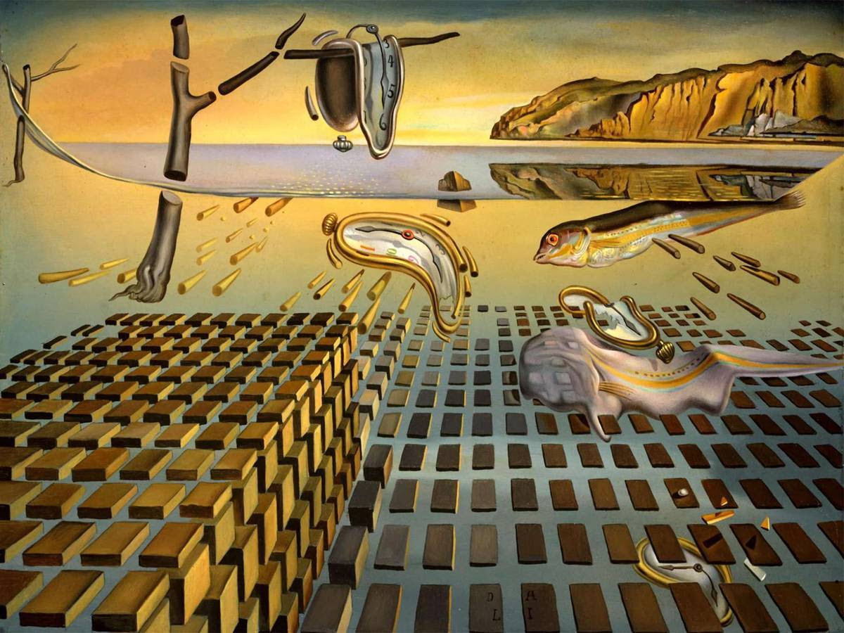 Salvador Dalí, The Disintegration of the Persistence of Memory (detail), 1952–54. Oil on canvas. Collection of the Dalí Museum. Gift of A. Reynolds and Eleanor Morse. Worldwide: © Salvador Dalí, Fundació Gala-Salvador Dalí, Artists Rights Society, 2024. In the USA: © Salvador Dalí Museum, Inc., St. Petersburg, FL, 2024