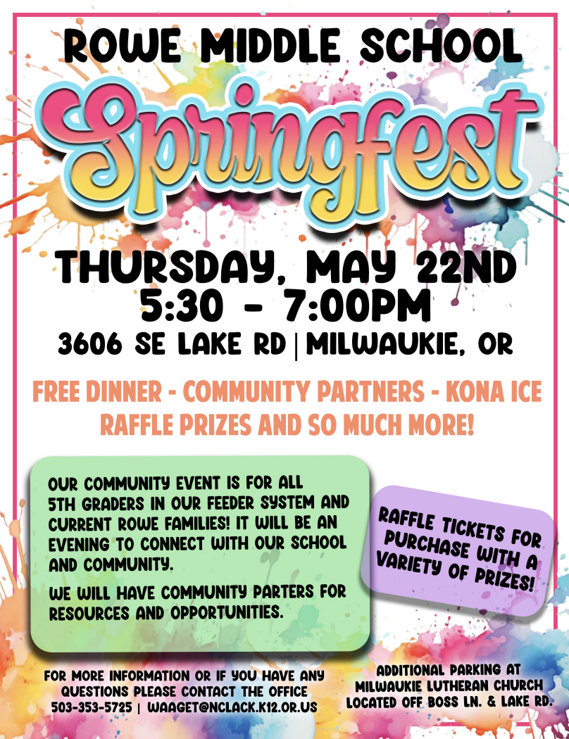 Rowe Springfest Flier
