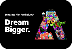 Adobe Festival ad. Copy reads Sundance Film Festival 2024. Dream bigger.