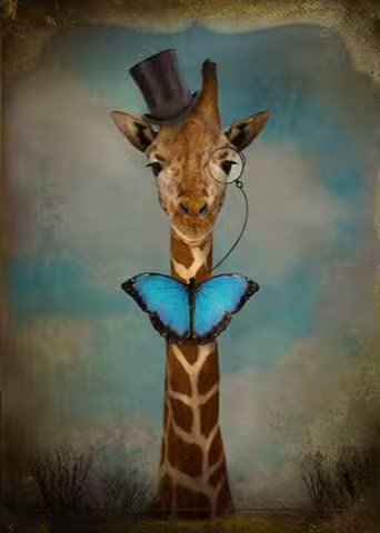 Giraffe-Butterfly-Bow-Tie