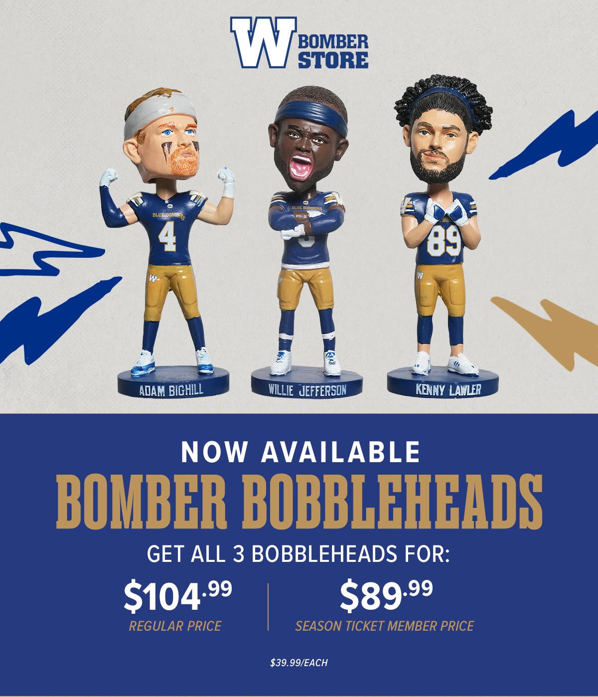 Now in store: BOMBER BOBBLEHEADS