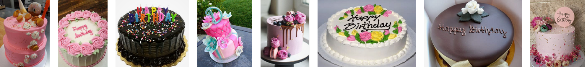Decorative banner showing cakes.