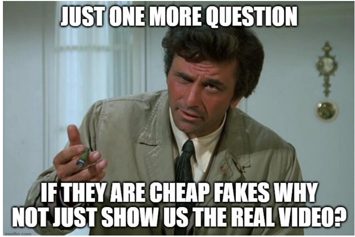 Meme condemning the idea of fake videos.