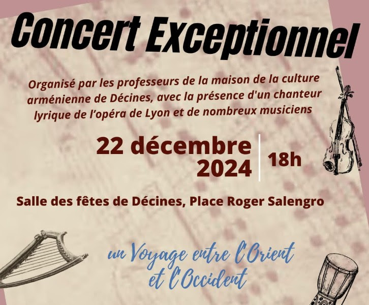 Concert organisé par la maison de la culture Arménienne de Décines-Charpieu