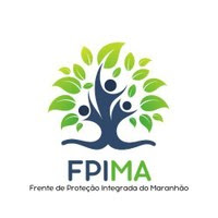 Logotipo da PFIMA com desenho de árvore nas cores azul e verde em fundo branco