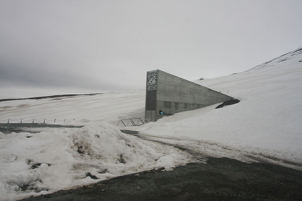 La Bóveda Global de Semillas de Svalbard, en Noruega, se encuentra en el archipiélago homónimo, a unos 1.300 kilómetros del Polo Norte.