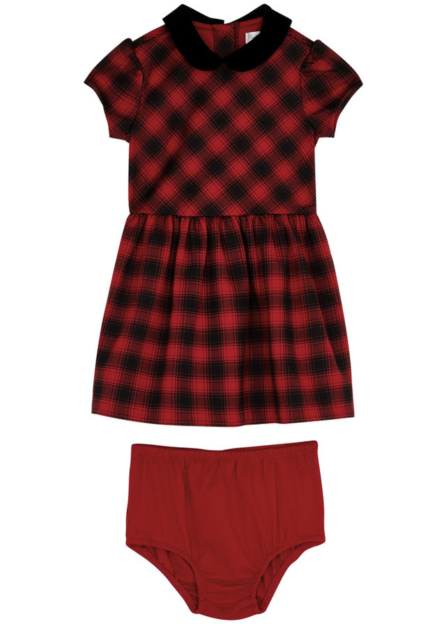 POLO RALPH LAUREN Checked stretch-jersey dress and bloomers set