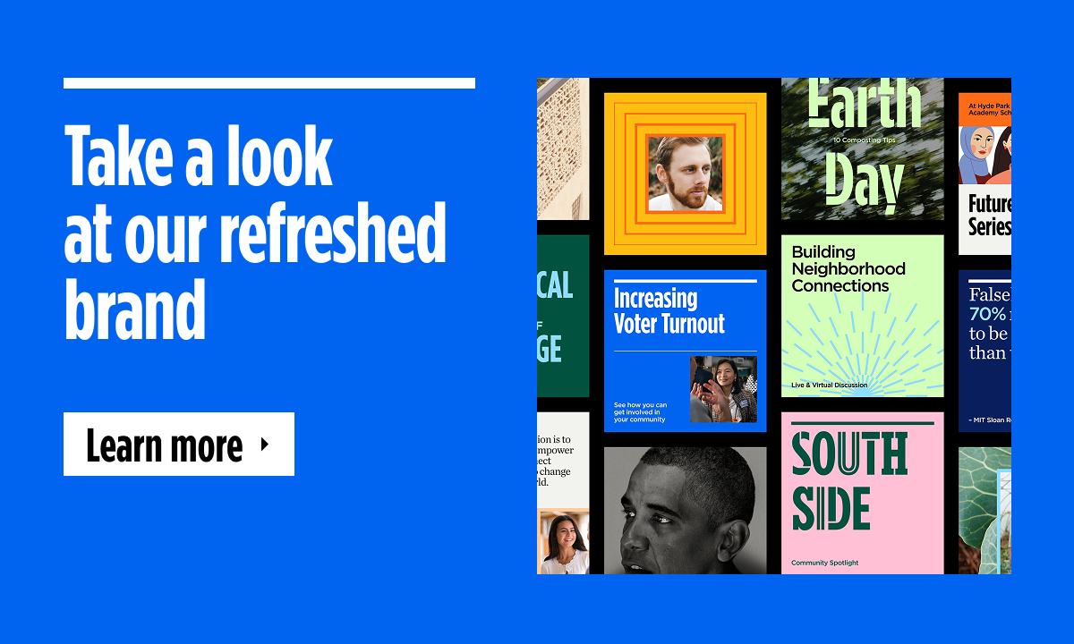 "Take a look at our refreshed brand"