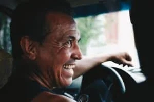 Man in car
