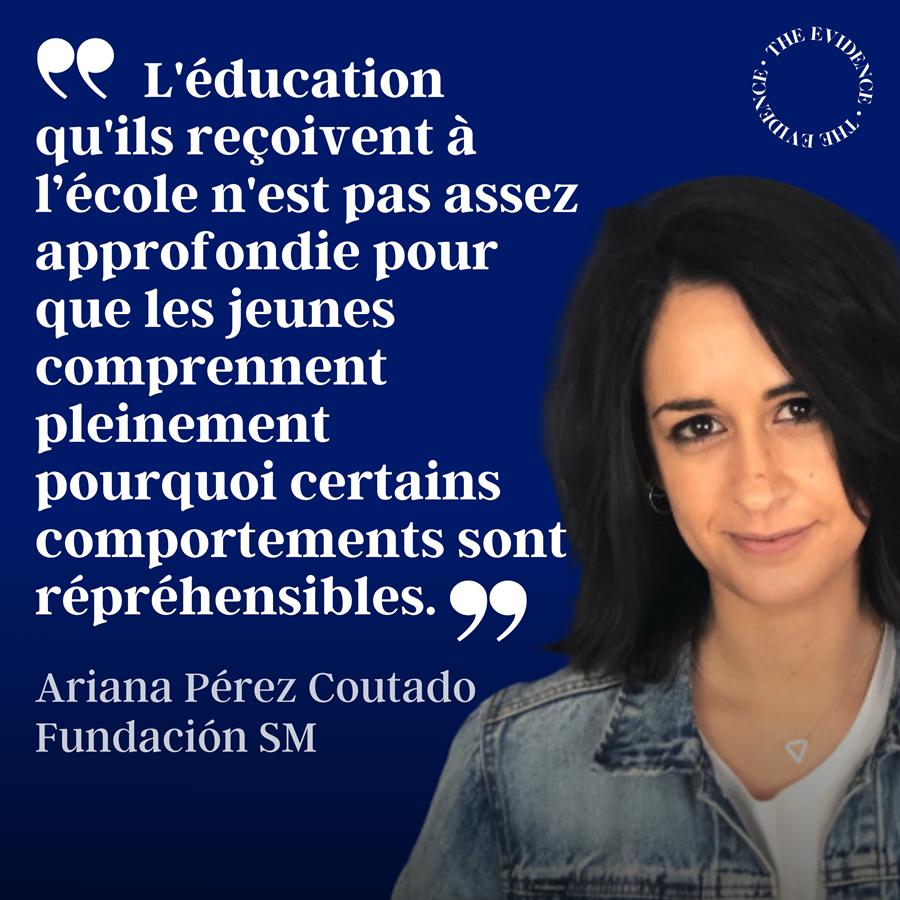 L'éducation qu'ils reçoivent à l’école n'est pas assez approfondie pour que les jeunes comprennent pleinement  pourquoi certains comportements sont répréhensibles.