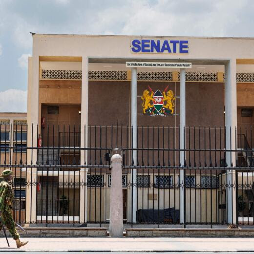 Devant le Sénat à Nairobi le 16 octobre 2024.