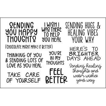 Image of Words for Get Well Clear Stamp Set