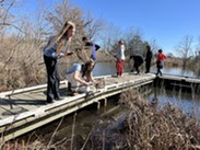 Students on Dock Sultana